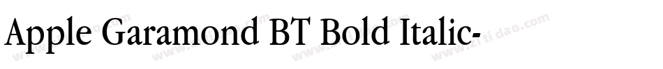 Apple Garamond BT Bold Italic字体转换